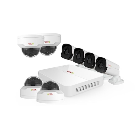 Revo America Ultra HD 8 Channel 2TB NVR Surveillance System with 8 x 4 Megapixel Cameras RU82MD4GB4G-2T